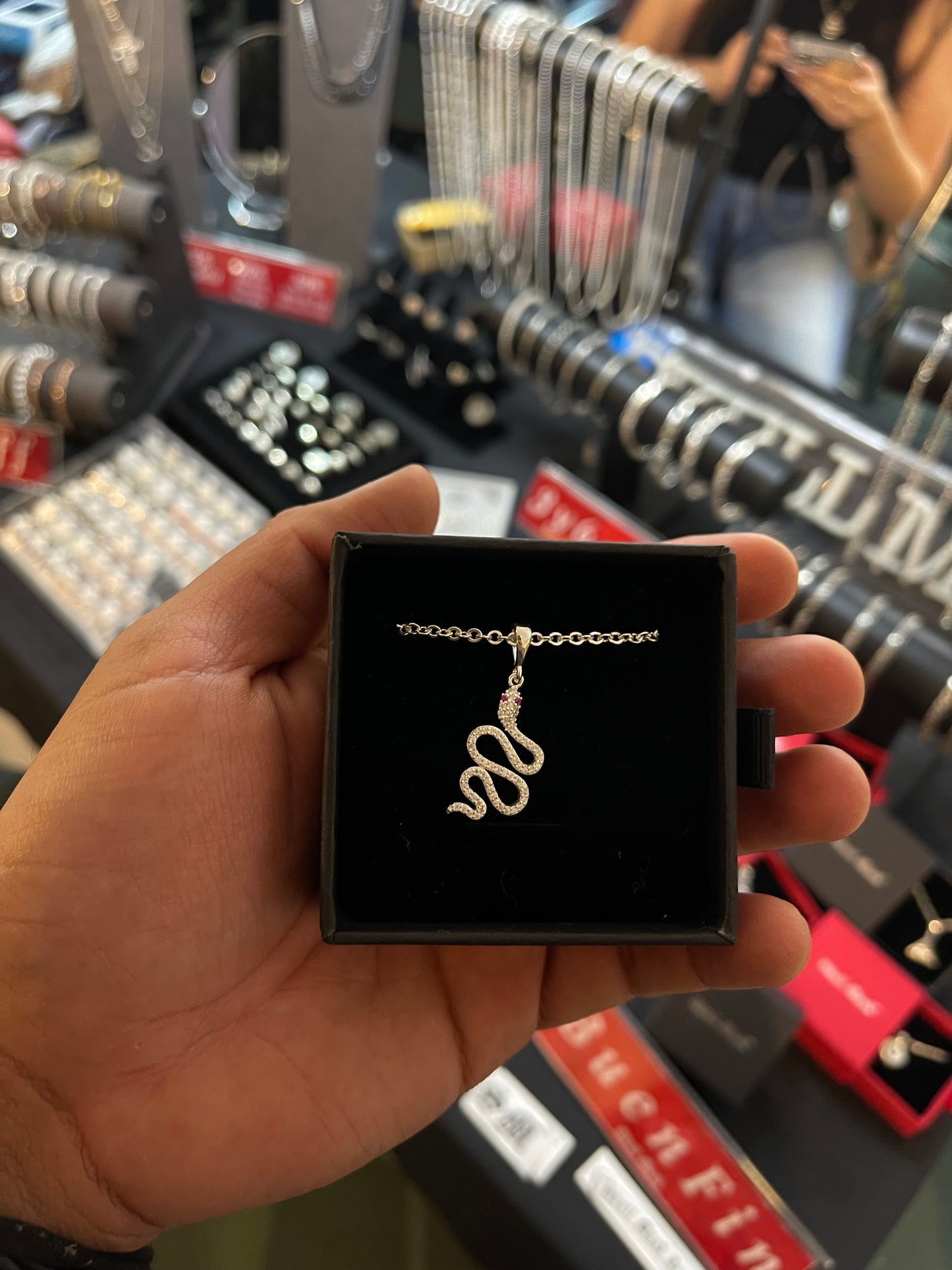 Collar Serpiente Zirconia